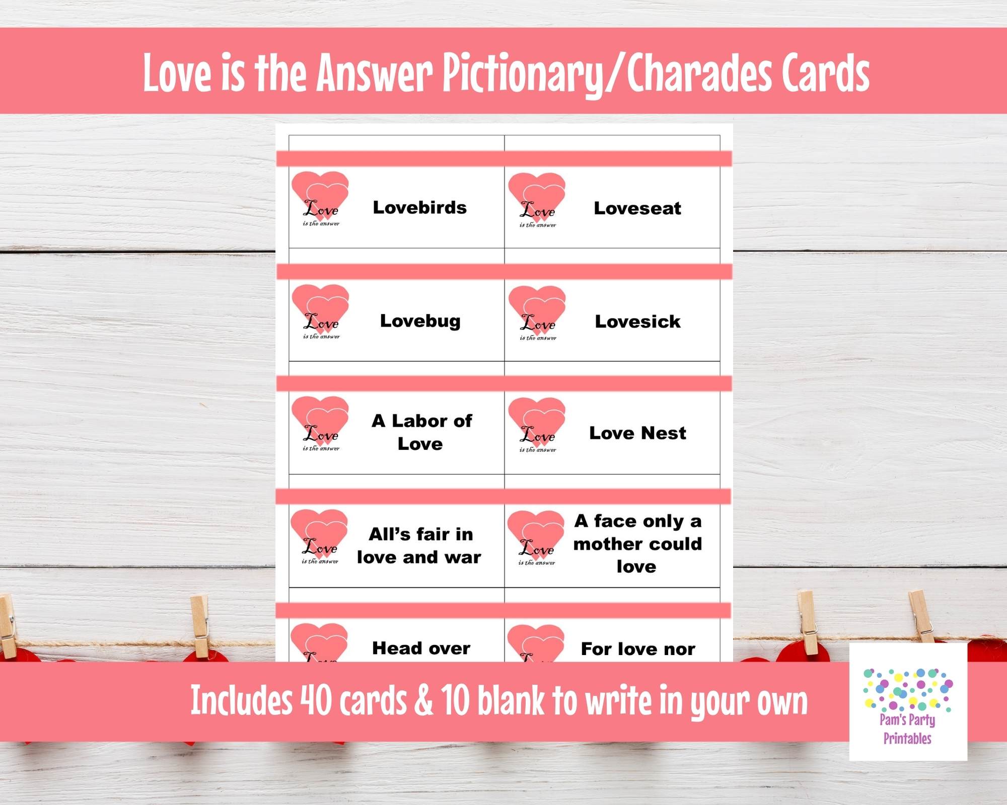 Love Pictionary Game - From The Dating Divas